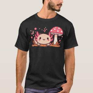 T-shirt Joli Axolotl Core Cottage Avec Champignon