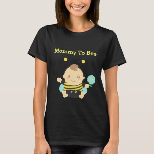T-shirt Joli bébé abeille pour future maman (Devant)