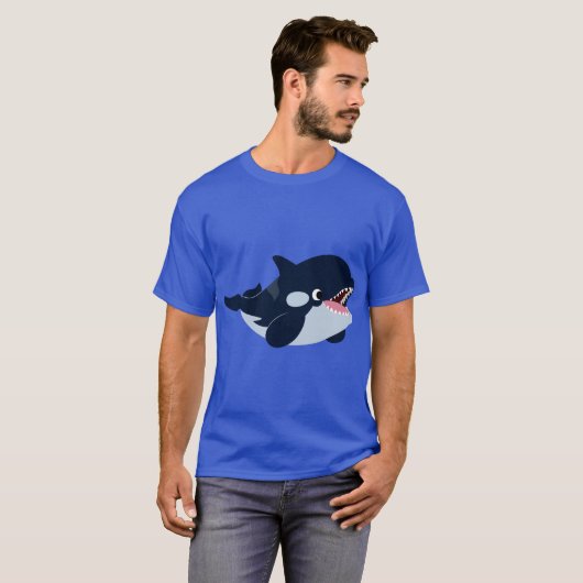T-shirt joli bébé en caricature Orca (Devant entier)