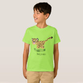 T-shirt Joli bébé guépard en cours de dessin animé illustr (Devant entier)