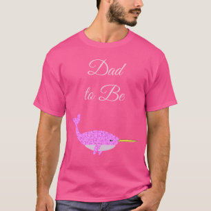 T-shirt Joli bébé rose fille Narwhal Personnalisé Papa d'ê