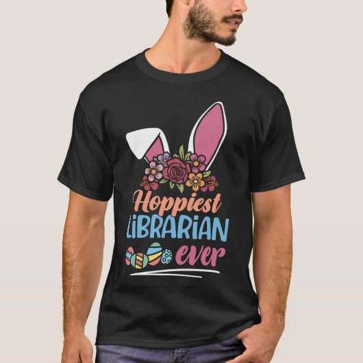 T-shirt Joli Bibliothécaire Espagnol Jamais Bunny Ear Red  (Devant)
