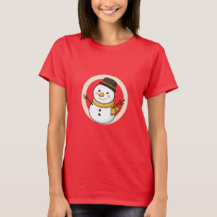 T-shirt Joli bonhomme de neige de dessin animé