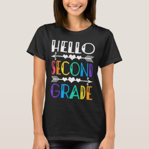 T-shirt Joli Bonjour Deuxième Année Primaire Retour À L'éc