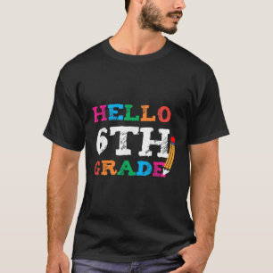 T-shirt Joli Bonjour Premier Jour De 6e Professeur De Rent