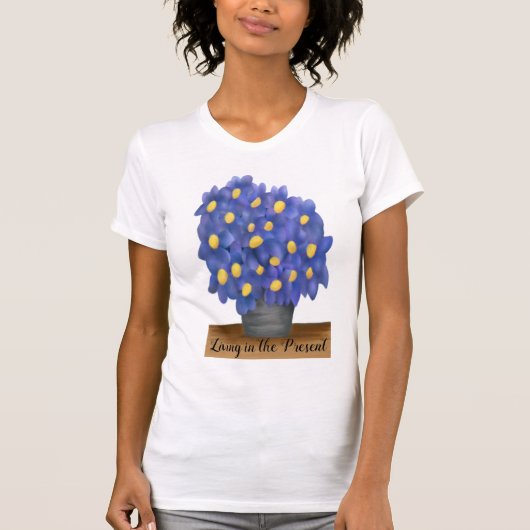 T-shirt Joli bouquet de fleurs violettes (Devant)