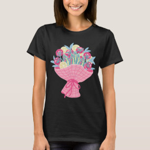 T-shirt Joli bouquet de sardines et de tomates. Illustrati