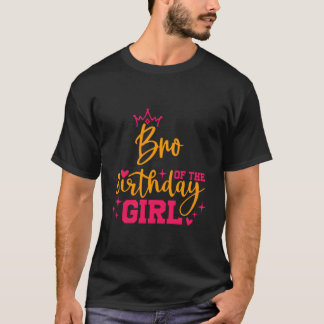T-shirt Joli Bro Personnalisé De L'Anniversaire Fille Matc