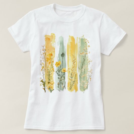 T-shirt Joli brosse florale (Design devant)