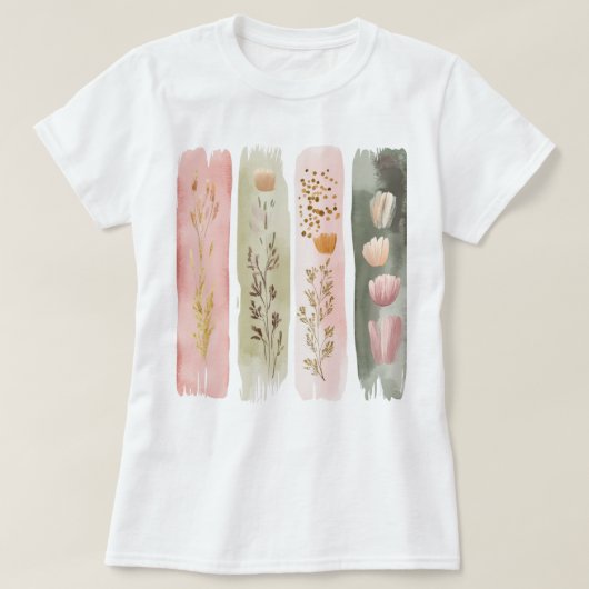 T-shirt Joli brosse florale (Design devant)