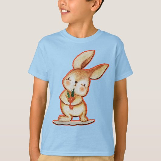 T-shirt Joli Bunny Bleu Garçons T Chemise - Unisex Enfants (Devant)