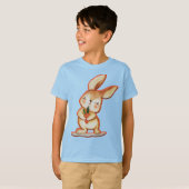 T-shirt Joli Bunny Bleu Garçons T Chemise - Unisex Enfants (Devant entier)