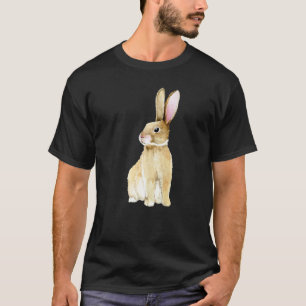 T-shirt Joli Bunny coloré Visage Tie Tee Lunettes Rabbit E