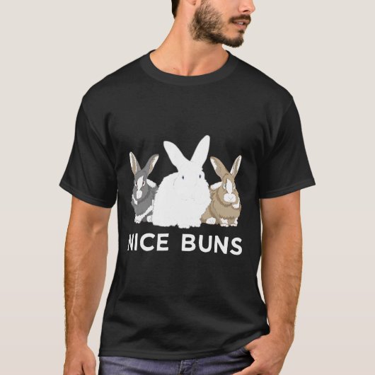 T-shirt Joli Bunny Nice Buns Rabbit Herd Fluffin (Devant)