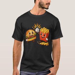 T-shirt Joli Burger et Frites High Five Art Kawaii