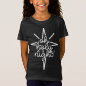 T-Shirt Joli cadeau de Noël Oh Holy Night Carol Chanson po (Devant)