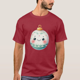 T-shirt Joli cadeau de Noël souriant en aquarelle