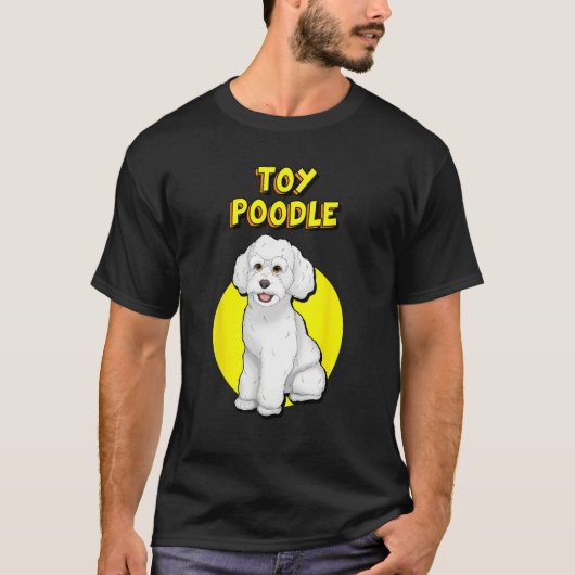 T-shirt Joli Caniche Toy Blanc (Devant)