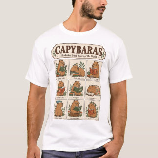T-shirt « Joli capybara lisant un livre » – Drôle