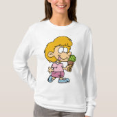 T-shirt Joli Cartoon Enfant Manger Ice Cream Cone (Devant)