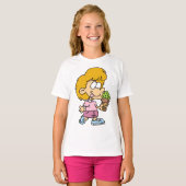 T-shirt Joli Cartoon Enfant Manger Ice Cream Cone (Devant entier)