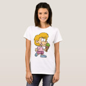 T-shirt Joli Cartoon Enfant Manger Ice Cream Cone (Devant entier)