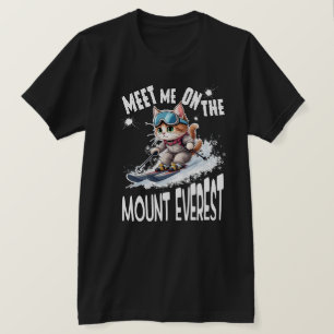 T-shirt Joli CAT.Le chat d'aventure sans peur qui prend. P