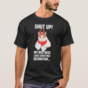 T-shirt Joli chat avec costume de renne, décoration pour s