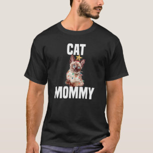 T-shirt Joli chat avec lumières féeriques Mère de chat fol