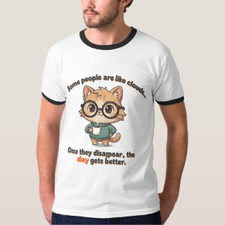 T-shirt Joli chat café avec citation d'attitude amusante