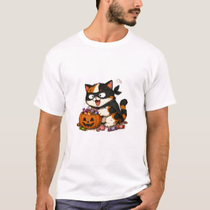 T-shirt Joli Chat Calico Voleur de Bonbons