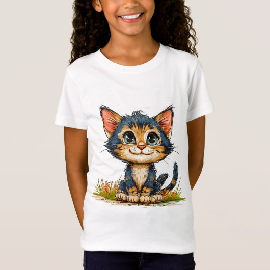 T-Shirt Joli chat de dessin animé (Devant)