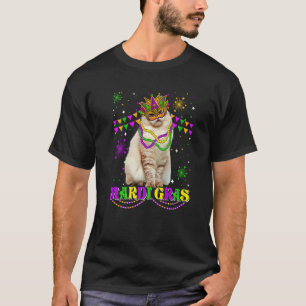 T-shirt Joli Chat de Mardi Gras Masque Sibérien Perles Fes
