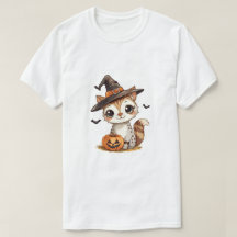 Joli chat d'Halloween avec citrouille