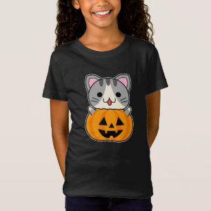 T-Shirt Joli chat d'Halloween dans Jack o Lanterne