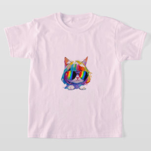 T-shirt Joli Chat Drôle Smol (Peinture N° 5)