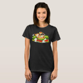 T-shirt Joli Chat Endormi dans la Pastèque  (Devant entier)
