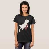 T-shirt Joli chat endormi et poisson (Devant entier)