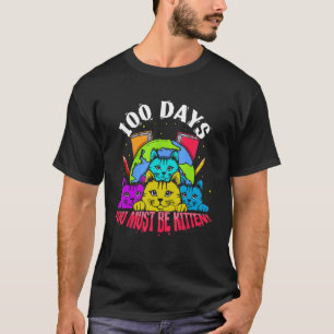 T-shirt Joli Chat Étudiant 100ème Jours Chatons Miaou 100