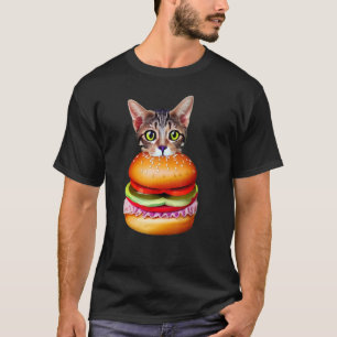 T-shirt Joli chat hamburger Catburger BurgerCat Idée