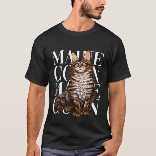 T-shirt Joli chat Maine Coon (Devant)