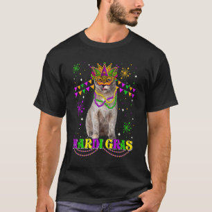 T-shirt Joli Chat Mardi Gras Masque Birman Perles Festival