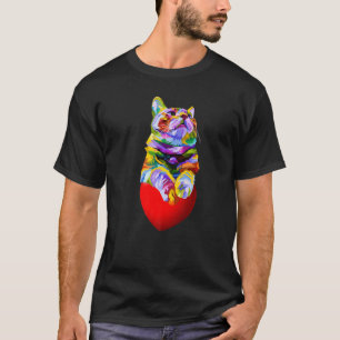 T-shirt Joli Chat Mignon Coloré Pop Propriétaire Hommes Fe