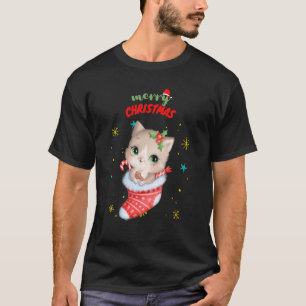 T-shirt Joli Chat Noël