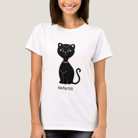 T-shirt Joli Chat Noir (Devant)