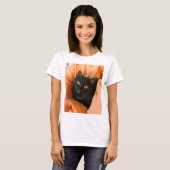 T-shirt Joli Chat Noir (Devant entier)