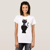 T-shirt Joli chat noir (Devant entier)