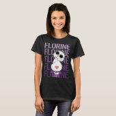 T-shirt Joli Chat - Nom Florine (Devant entier)