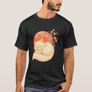T-shirt Joli chat persan arbre de cerisier fleurissant ama