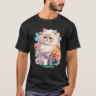T-shirt Joli Chat Persan Chaton Avec Lunettes De Soleil &